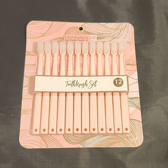 BRAND NEW MANNAKADAR  PINK TOO TOOTHBRUSH BRUSH SETS - Picture 2 of 9